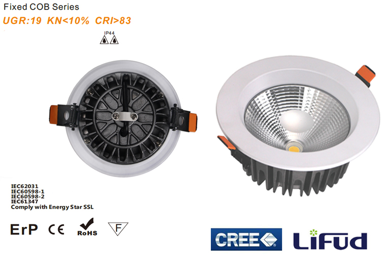 15w Dimmable Led Recessed Ceiling Lights Fixture Energy Saving