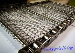 China Selected Stainless Steel Chain Mesh Conveyor Belt , Metal Mesh Belt Heat Treatment factory