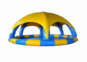 China Funny Attractive  Large Inflatable Swimming Pool With Inflatable Tent For Water Games on sale