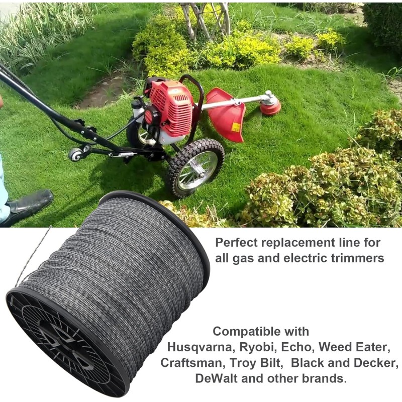 0.080" Square High Tenacity Nylon String Trimmer Line with Customized Label for Weed Wacker