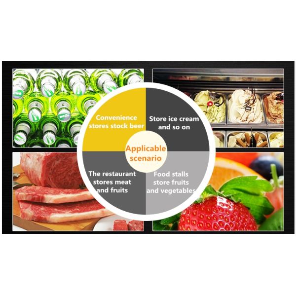 Digital Controlled Blue Light Inside Refrigerator Thicker SS Material