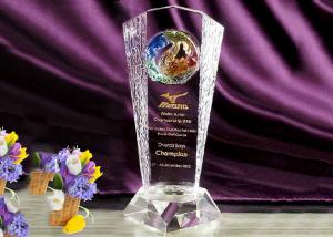 China High End Customized Crystal Glass Trophy Awards With Colored Glaze Eagle on sale