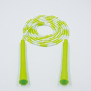China PVC Colorful Soft Beaded Jump Rope Bamboo Joint Beaded Skipping Rope on sale