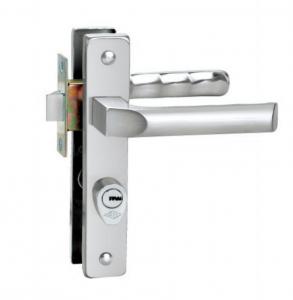 China Alloy Keyed Lock Set Contemporary Slim Door Handleset And Square Lever on sale