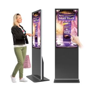Buy cheap 75" LCD Display Digital Signage Kiosk Touch Screen Free Standing Subway Office from wholesalers
