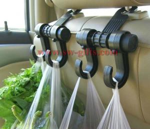 New Double Auto Car Back Seat Headrest Hanger Holder Hooks Clips For Bag Purse Cloth Grocery Automobile Accessories