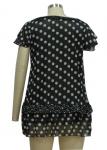 100% Polyester Women'S Chiffon Dresses , Classic Black And White Party Dresses