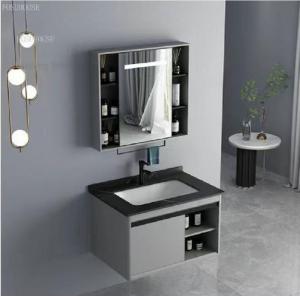 China Mildew Proof Bathroom Wash Basin Cabinet Pop Up Waste Included on sale