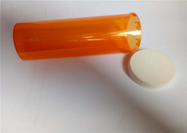 China No Smearing Amber 60DR Child Resistant Vials , Professional Child Proof Pill Container factory