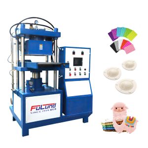 China FuLund factory silicone hot press liquid logo hot pressing plate vulcanizing machine silicone product making machine on sale