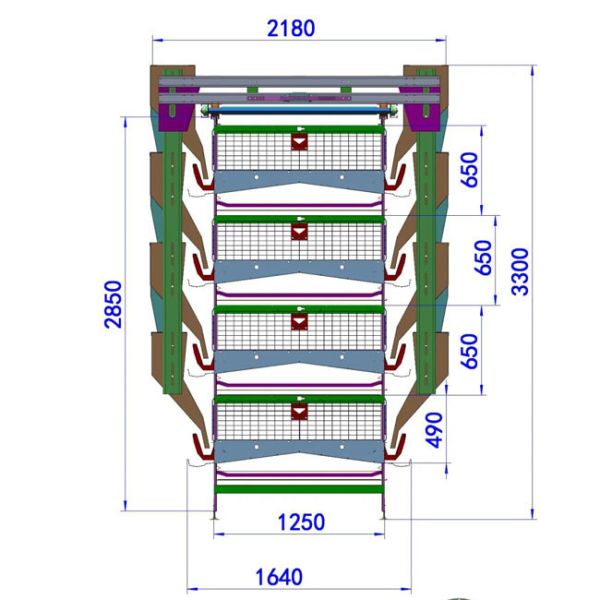 H Type Automatic Egg Layer Chicken Farm Cage Cold Galvanized
