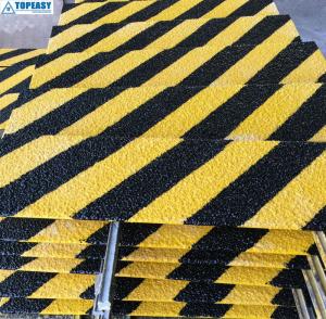 China FRP anti-slip step covers stair nosing anti-slip stair nosing  added safety kicker Anti slip GRP Stair Nosing-TOPEASY on sale