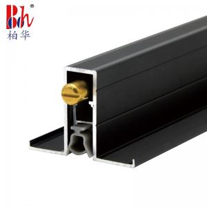 China Black Acoustic Automatic Door Bottom Seals Aluminium Material With Side Edge factory