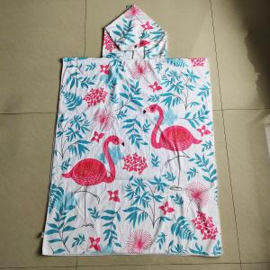 China digital printed logo surf hooded poncho towel with pocket on sale