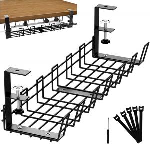China Sturdy Metal Cable Management Under Desk Upgrade Your Wire Management Game with Clamp factory