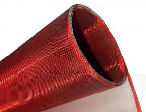 China Red Color Lamp Shade Weave Wire Mesh In Stainless Steel And Copper Material factory