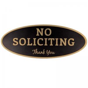 China House Custom Reflective Sign Metal Oval No Soliciting Sign Printable on sale