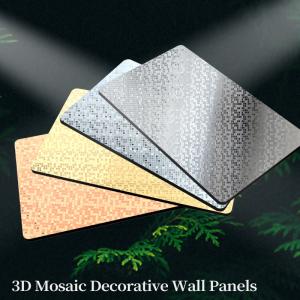 China High Quality New Product Golden Metal Mosaic Bamboo Charcoal Co-Extruded Wood Veneer Panel on sale