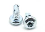 Torx Pan Head Self Drilling Screws For Thick Metal White Zinc Rohs ST4.8*13