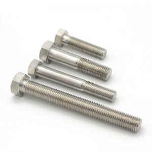 China DIN933 931 Hex Head Bolts And Nuts Nickel Alloy Inconel 600 601 625 825 Hex Bolt / Screws factory