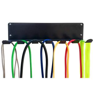 China Wall Mounted Gym Organizer for Fitness Bands/Foam Rollers Jump Rope Rack Behind Doors factory