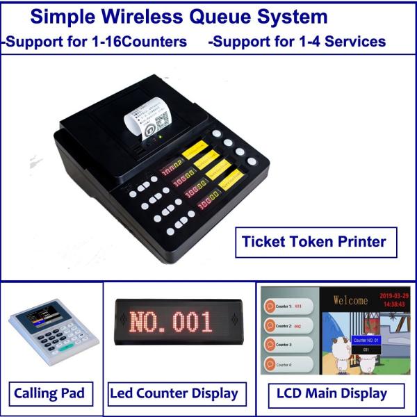 Simple Multiple Function wireless queue management ticket printer customer flow