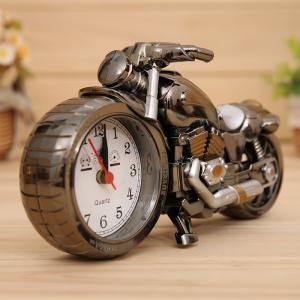 China Motorcycle creative alarm clock 23*13*6 cm plastic quartz movement clock cash sale,OEM welcome custom logo Possible factory
