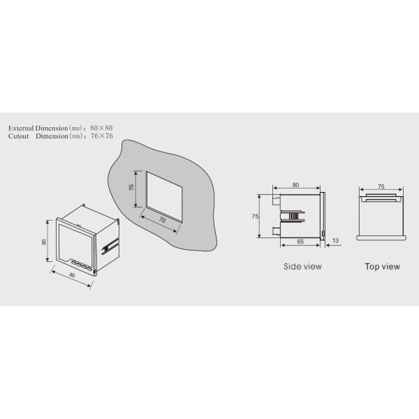 Monitoring Wattmeter Power Analyzer Power Factor Digital Power Factor Meter cos