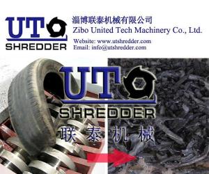 Car/truck tyre crushing machine, waste tire shredder, double shaft shredder/used tyre recycling machine
