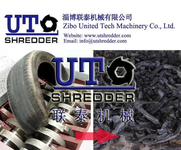 China Car/truck tyre crushing machine, waste tire shredder, double shaft shredder/used tyre recycling machine factory