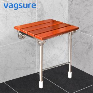 China Floor Mounted Fold Up Shower Bench , Anti Rust Bathroom Foldable Shower Seat factory