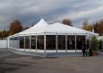 Water Resistant Big Aluminum Mixed Shape Glass Wall Canopy Winter Use Windproof