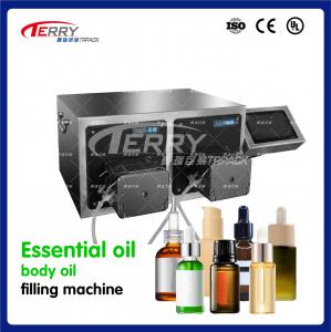 China Essential Oil Bottling Equipment 2 Head Liquid Filling Machine 1500Kg factory