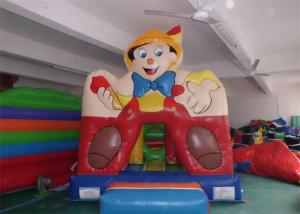 China Boy Printing Sporting Game Inflatable Bouncer With Basketball Hoop factory
