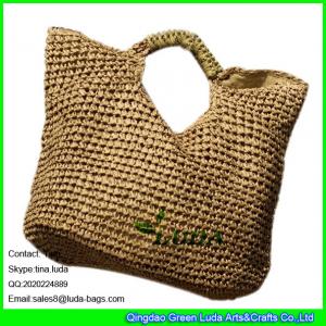 China LUDA  large women crochet shopper bag  fashion hobo straw paper straw tote bag on sale