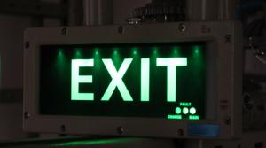 China Die Cast Aluminium Body With Baked Epoxy Explosion Proof Exit Sign IP65 factory