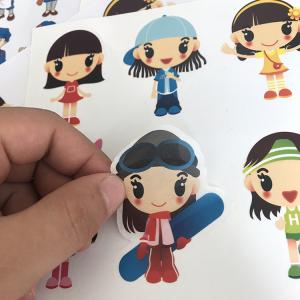 China Children Cartoon Sticker Label Die Cut With Laser Silver Stamping on sale