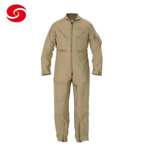 China Pilot Coverall Military Outdoor Equipment Breathable Khaki Fire Resistant Flight Safety on sale