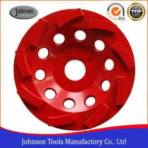 China Metal Bond 125mm Diamond Swirl Cup Wheel 9 Nos Teeth For Stone / Concrete factory