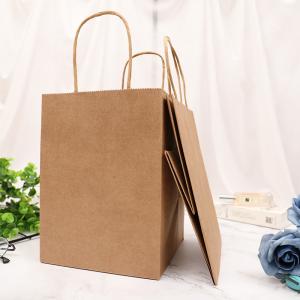 China Biodegradable Environment Friendly Paper Shopping Bags 17*17*23cm factory