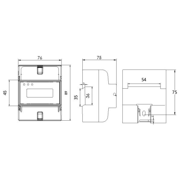 Single Phase RS485/LoRaWAN/CAT.1 Modbus DIN Rail Smart Prepaid Digital Energy Meter
