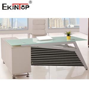 China OEM Contemporary Glass Office Desk Redefine Your Workspace With Modern Elegance on sale