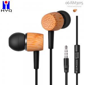 China Wood Earbuds Wired In Ear Headphones For Computer Laptop Android Ear Phones factory