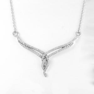 China Double Lines 925 Sterling Silver Necklaces 5.03g Pure Silver Kundan Jewellery on sale