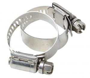 China Silver Stainless Steel Hose Clamp For EPDM Rubber / Plastice Hose factory