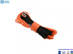 China 10mm x 30m Synthetic Winch Cable Rope for ATV/UTV orange towing ropes traction winch rope factory