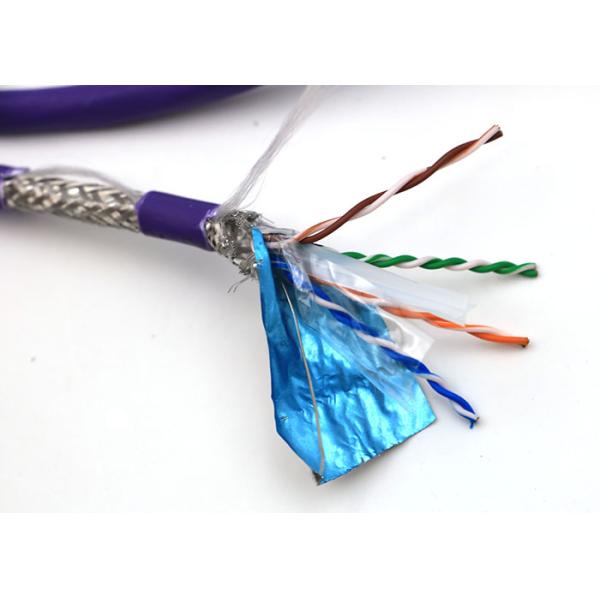 High Frequency UTP network Cat6 SFTP Cable 350M BC Conductor Al Foil Shielded