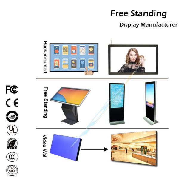 65 Inch Floor Standing All-in-One Video Conferencing Display Multi-Touch Interactive Whiteboard With Mobile Stand