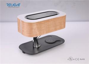 China Wood Veneer Skin Multi Function Wireless Led Desk Lamp With Wifi Bluetooth Speaker factory