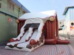 Christmas Inflatables Decorations Bounce House Slide Combo With Slide During